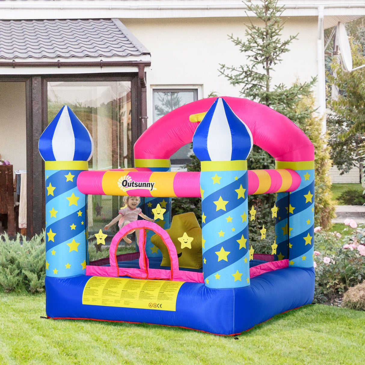 easycomfort easycomfort castello gioco gonfiabile gigante per bambini con gonfiatore ean 8055776914787