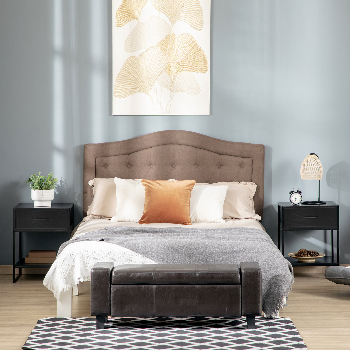 easycomfort easycomfort comodino moderno set 2 pezzi con cassetto e ripiano aperto per camera da letto e soggiorno in mdf e acciaio 45x40x60cm nero