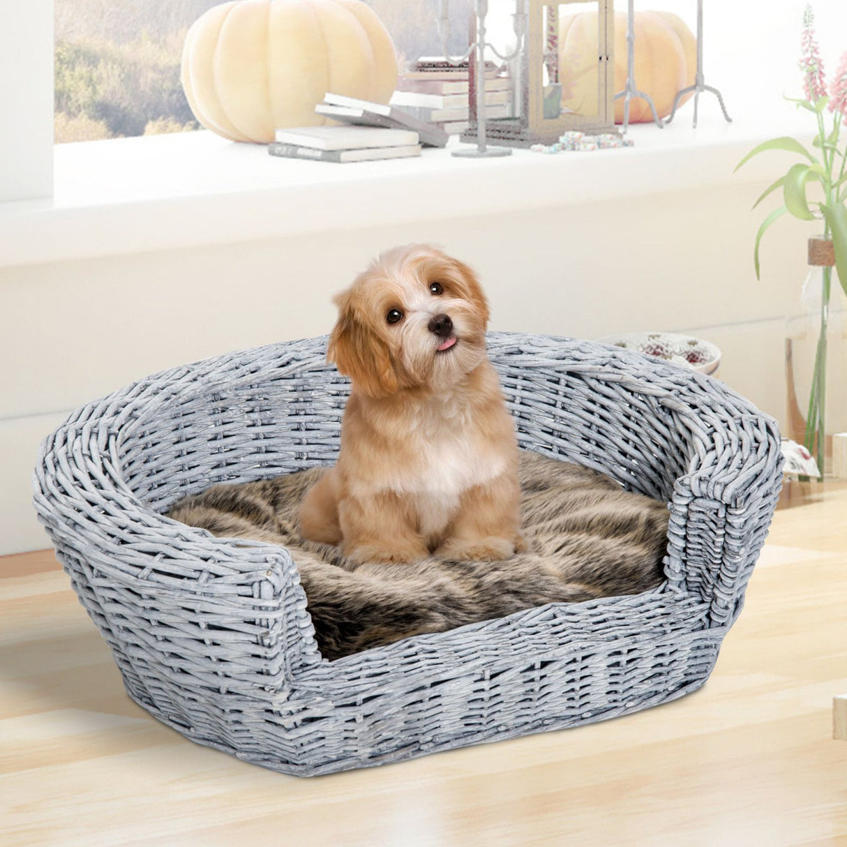 easycomfort easycomfort cuccia interno per animali domestici con cuscino grigio marrone 57 46 17 5cm ean 8054111845533
