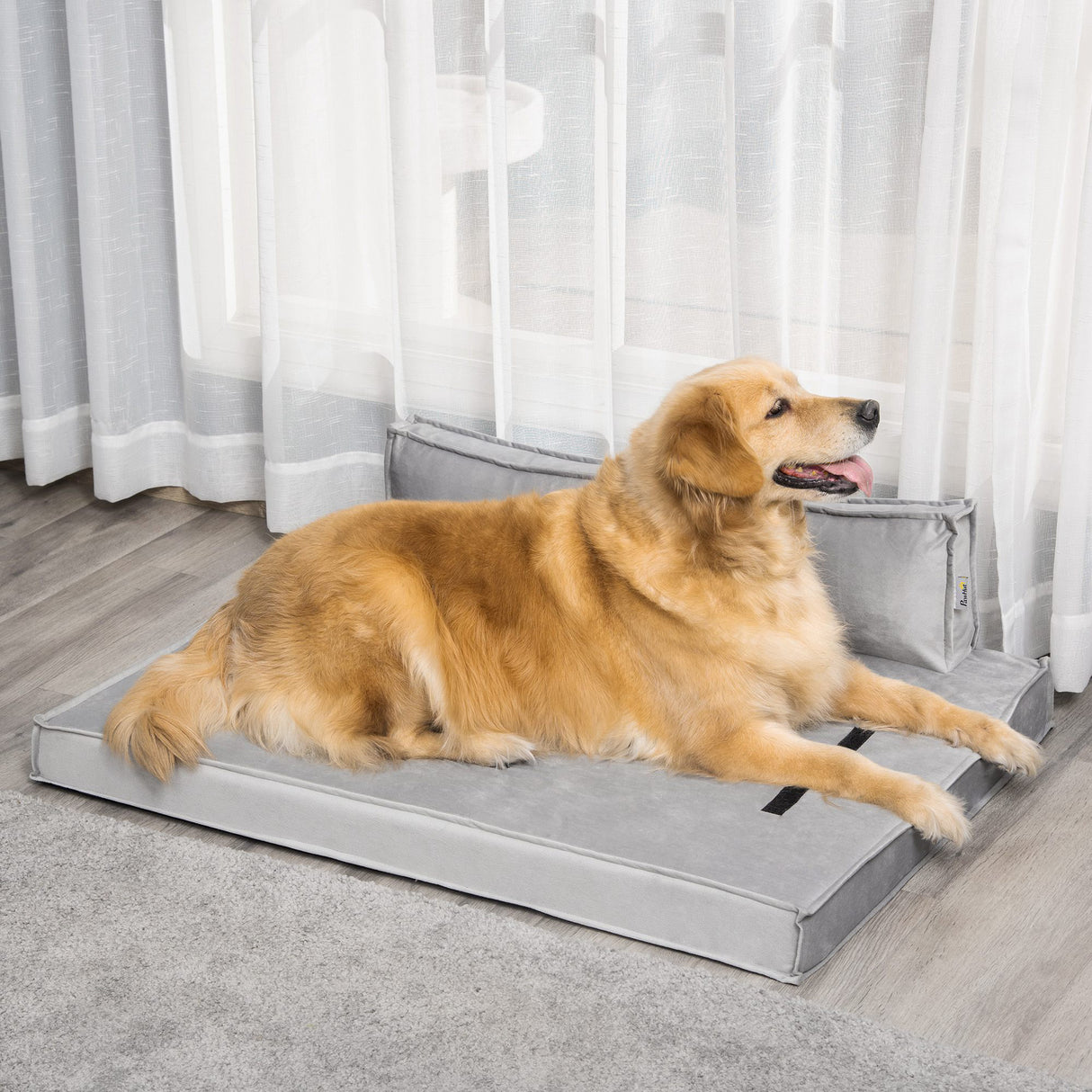 easycomfort easycomfort cuccia per cani e gatti da interni con cuscini rimovibili e lavabili lettino per cani imbottito 99x71x28cm grigio