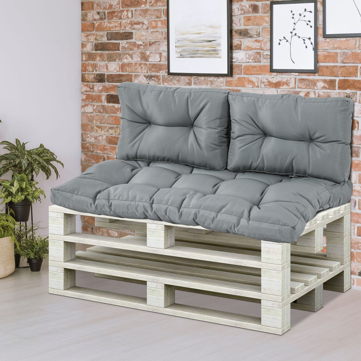 easycomfort easycomfort cuscineria per pallet set 3 cuscini per seduta e schienale di divani panca con bancali grigio scuro ean 8055776913063