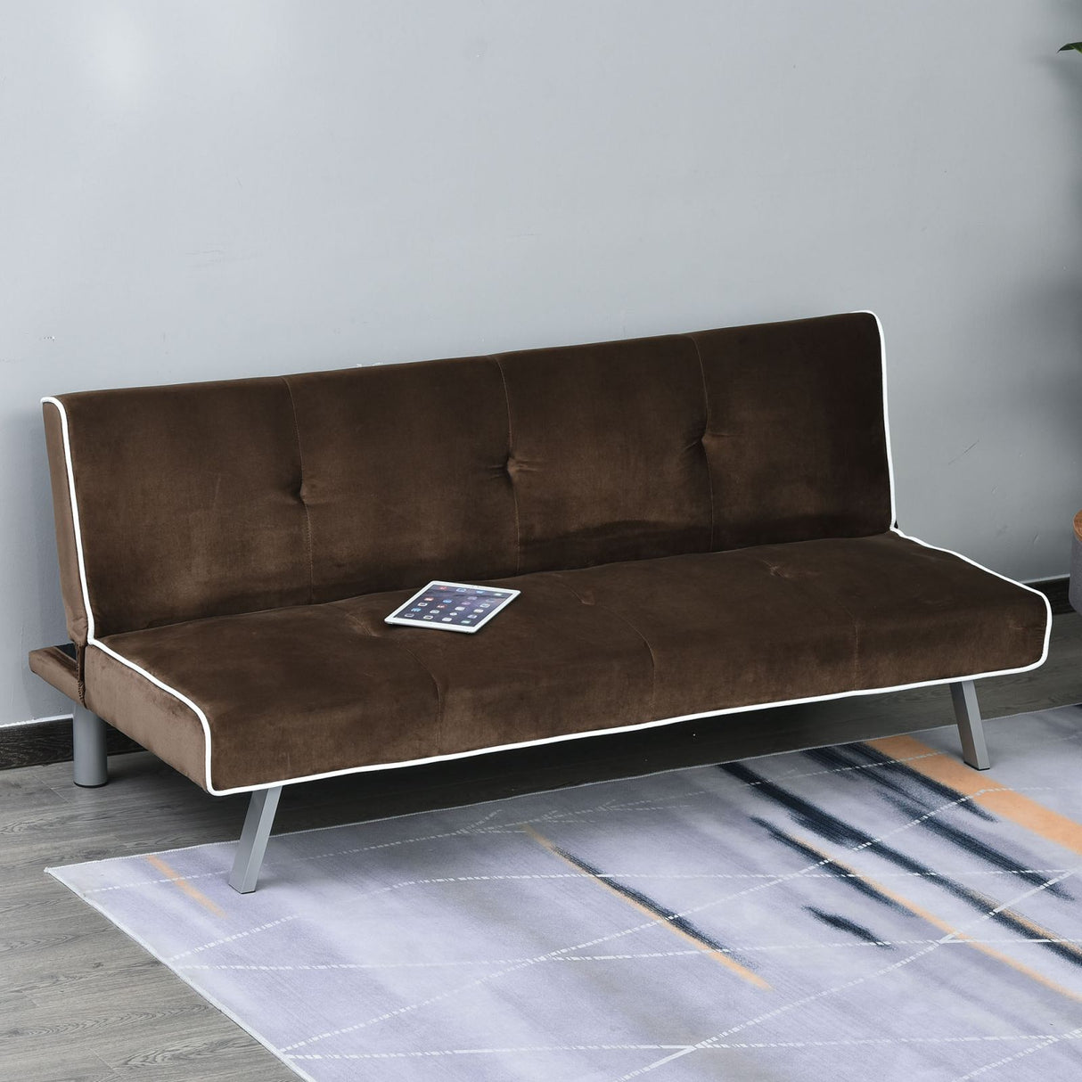 easycomfort easycomfort divano letto reclinabile con struttura in legno marrone 170 x 76 x 72 5cm ean 8054144136363