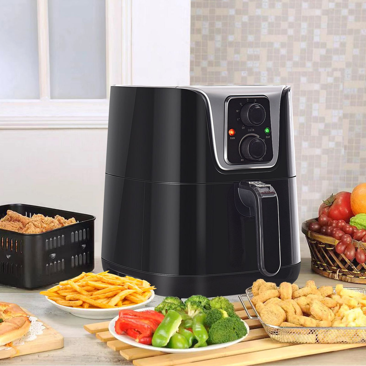 easycomfort easycomfort friggitrice ad aria 1300w con temperatura regolabile nero