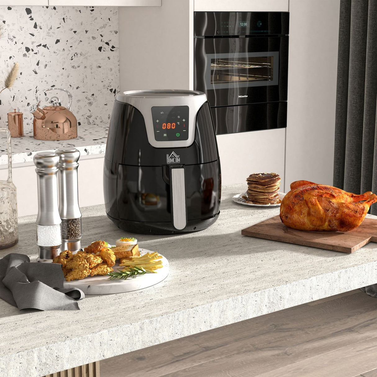 easycomfort easycomfort friggitrice ad aria calda 3 5l 7 programmi temperatura regolabile 80 200c 1500w friggitrice senza olio con timer 60 minuti touchscreen