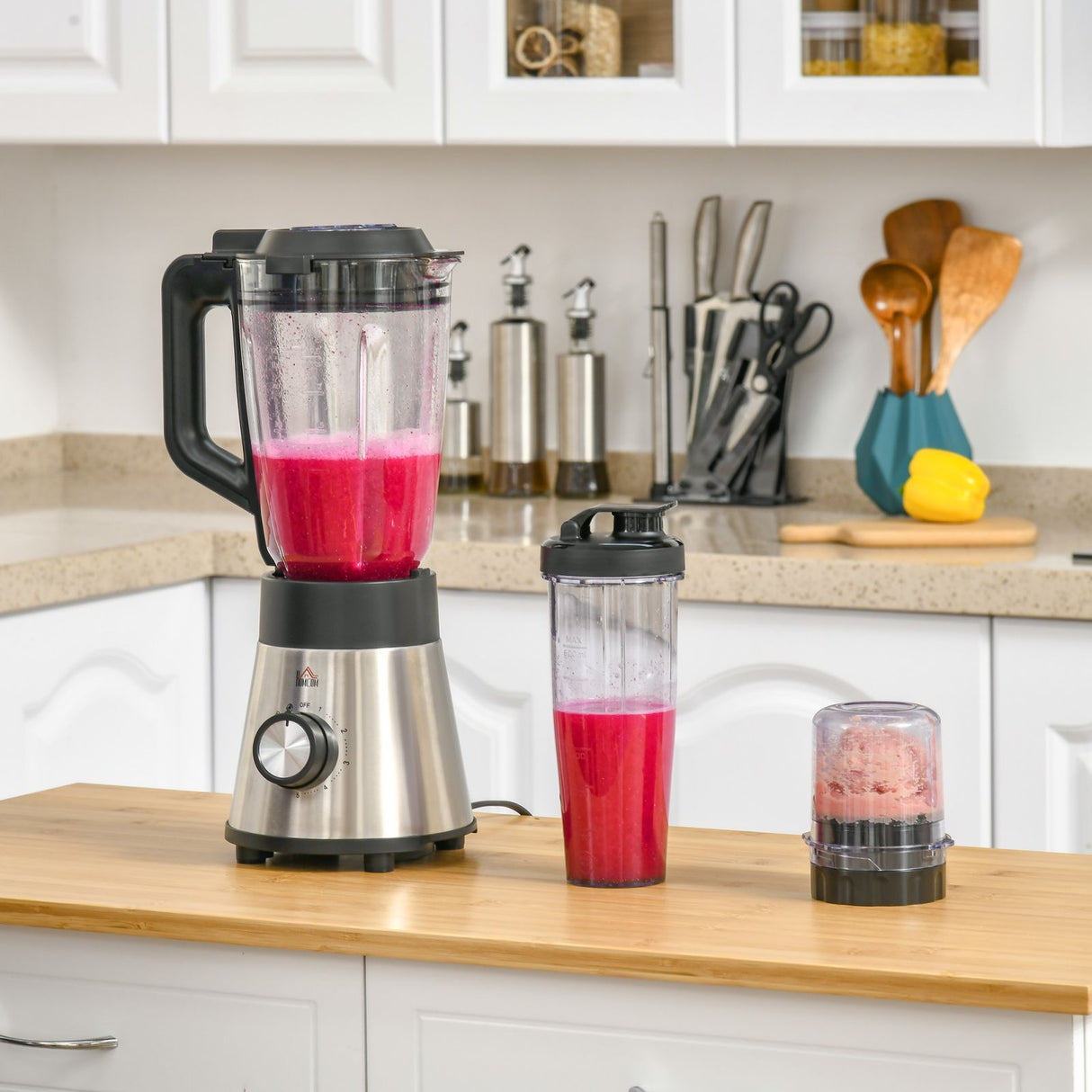 easycomfort easycomfort frullatore elettrico multifunzione 4 in 1 smoothie maker e tritatutto con bicchiere da 1 5l