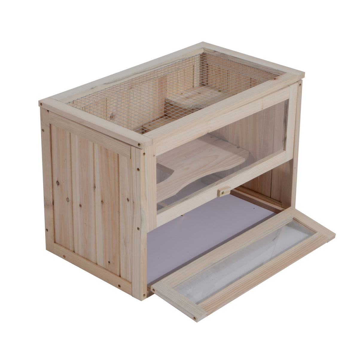 easycomfort easycomfort gabbia per criceti e piccoli roditori in legno di abete 60x35x42cm ean 8054111844581
