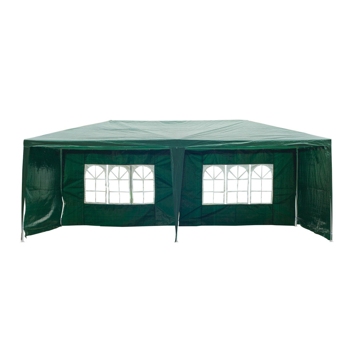 easycomfort easycomfort gazebo da esterno impermeabile in acciaio e pe con pannelli rimovibili verde 3x6m ean 8055776912882
