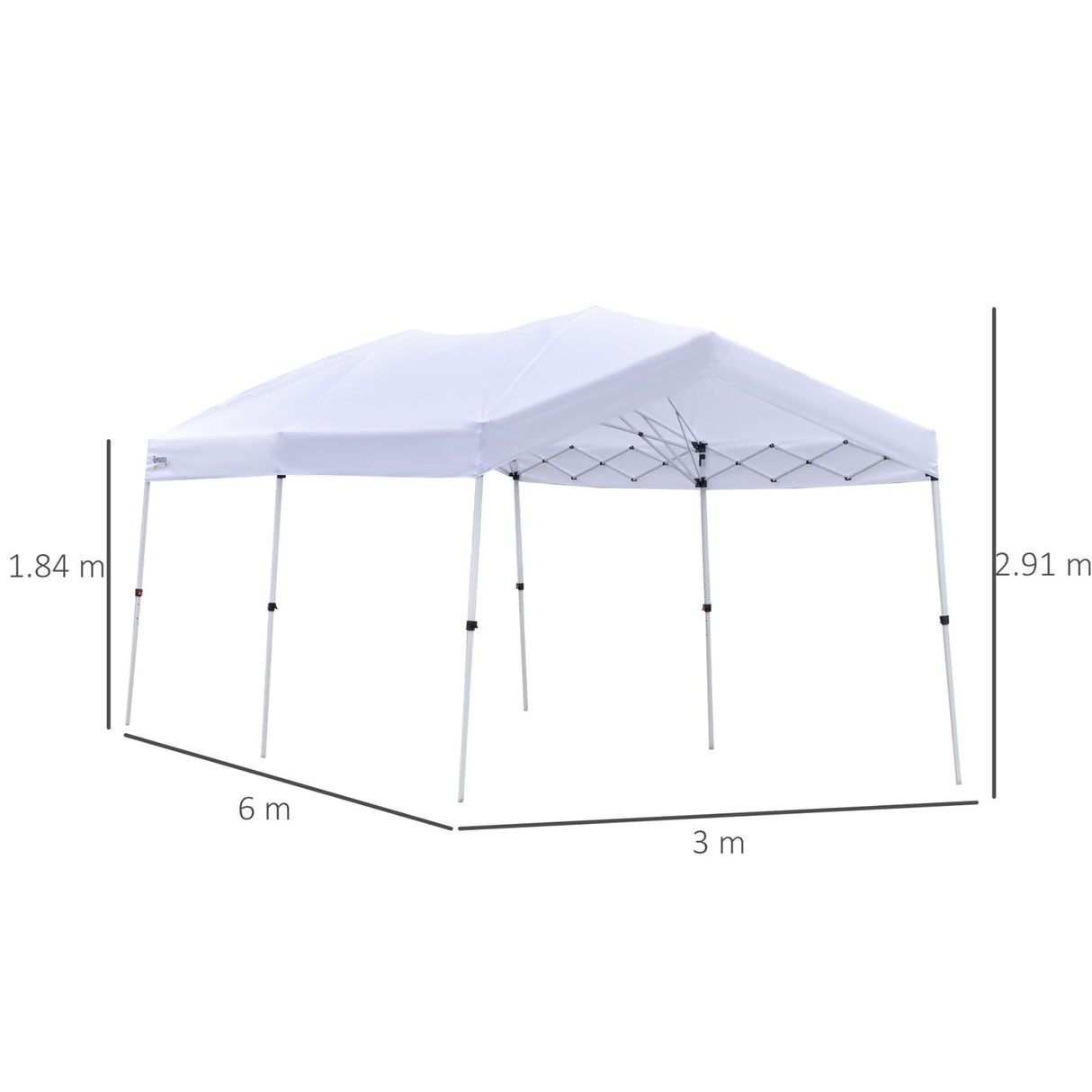 easycomfort easycomfort gazebo pieghevole e pop up da giardino per eventi in acciaio 6x3m ean 8055776913193
