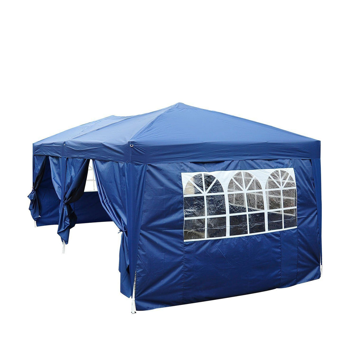 easycomfort easycomfort gazebo pieghevole tenda esterno con 6 pannelli laterali blu 6x3x2 55m ean 8054111843676