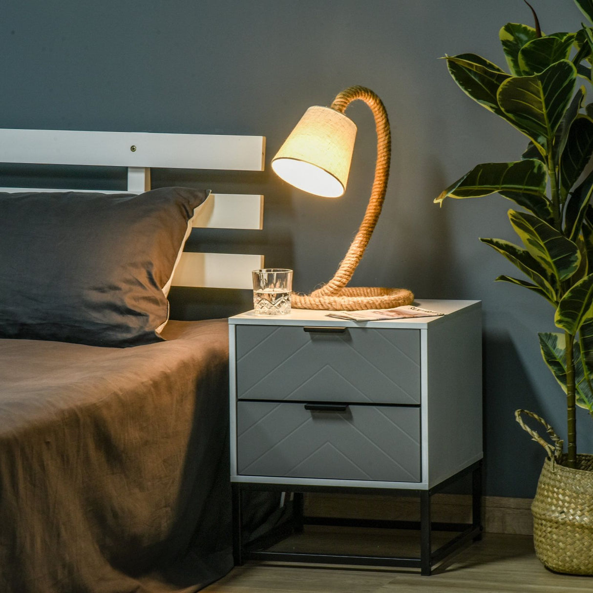 easycomfort easycomfort lampada da tavolo stile marinaro in corda e tessuto attacco e14 ean 8054111840415