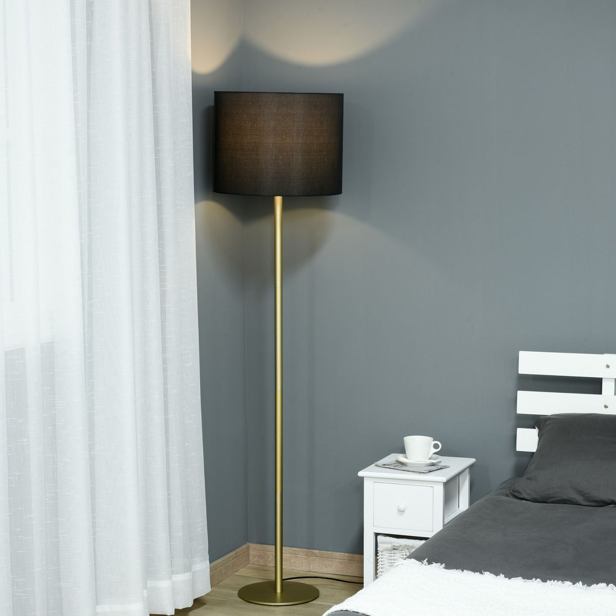 easycomfort easycomfort lampada da terra paralume in stoffa design moderno casa e ufficio ean 8054144134697