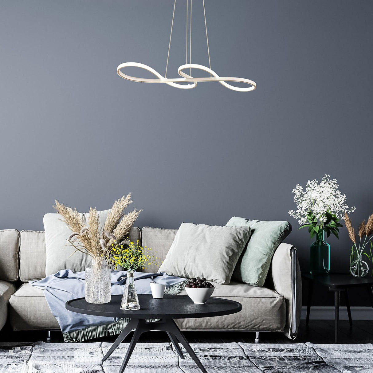 easycomfort easycomfort lampadario led 3 tonalita di luce altezza regolabile potenza 70w bianco