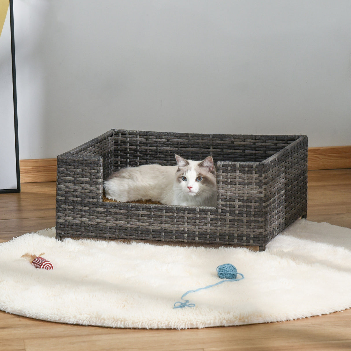 easycomfort easycomfort lettino per cani e gatti con cuscino lavabile grigio