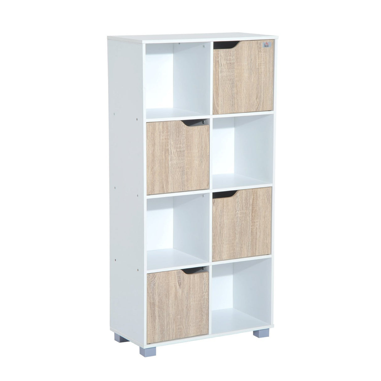 easycomfort easycomfort libreria di design a 8 scompartimenti in legno bianco 60x30x122cm ean 8054111845427