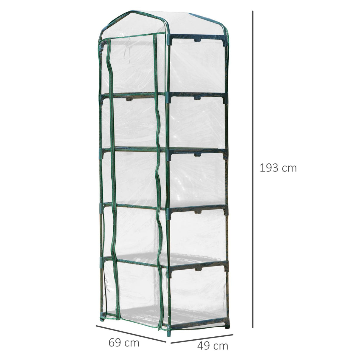 easycomfort easycomfort mini serra da giardino e terrazza a 5 ripiani acciaio e pvc ean 8054111840873