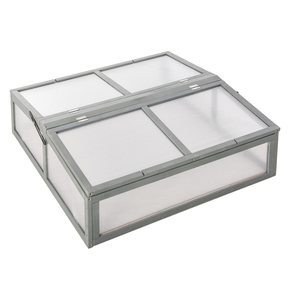 easycomfort easycomfort mini serra in legno e policarbonato serre agricole prezzi da balcone o da giardino grigia 90x92x28cm ean 8054144138930