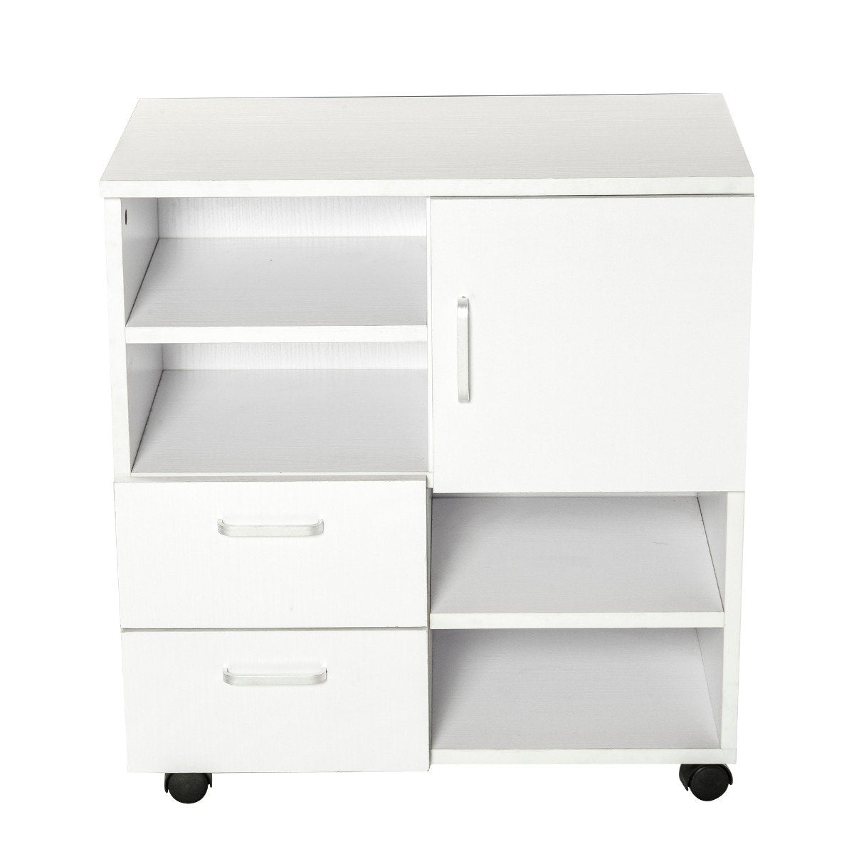 easycomfort easycomfort mobile per stampante in legno 2 cassetti e 1 anta bianco 60x65x35cm ean 8054111842396