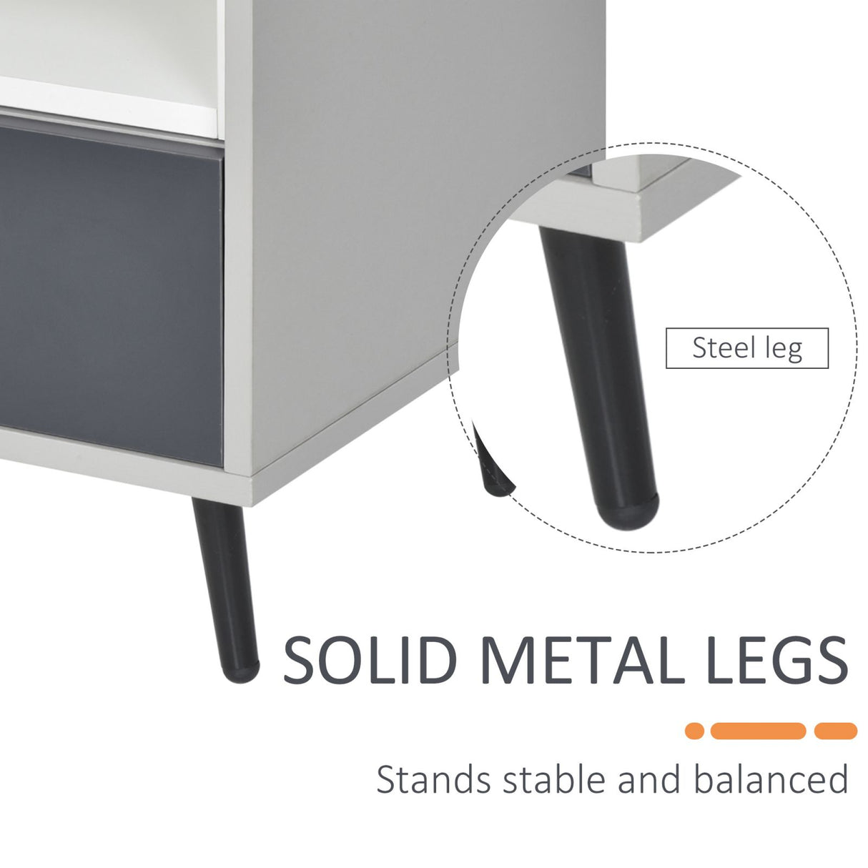 easycomfort easycomfort mobiletto basso comodino con cassetto e mensola rimovibile casa ufficio ean 8054111846134