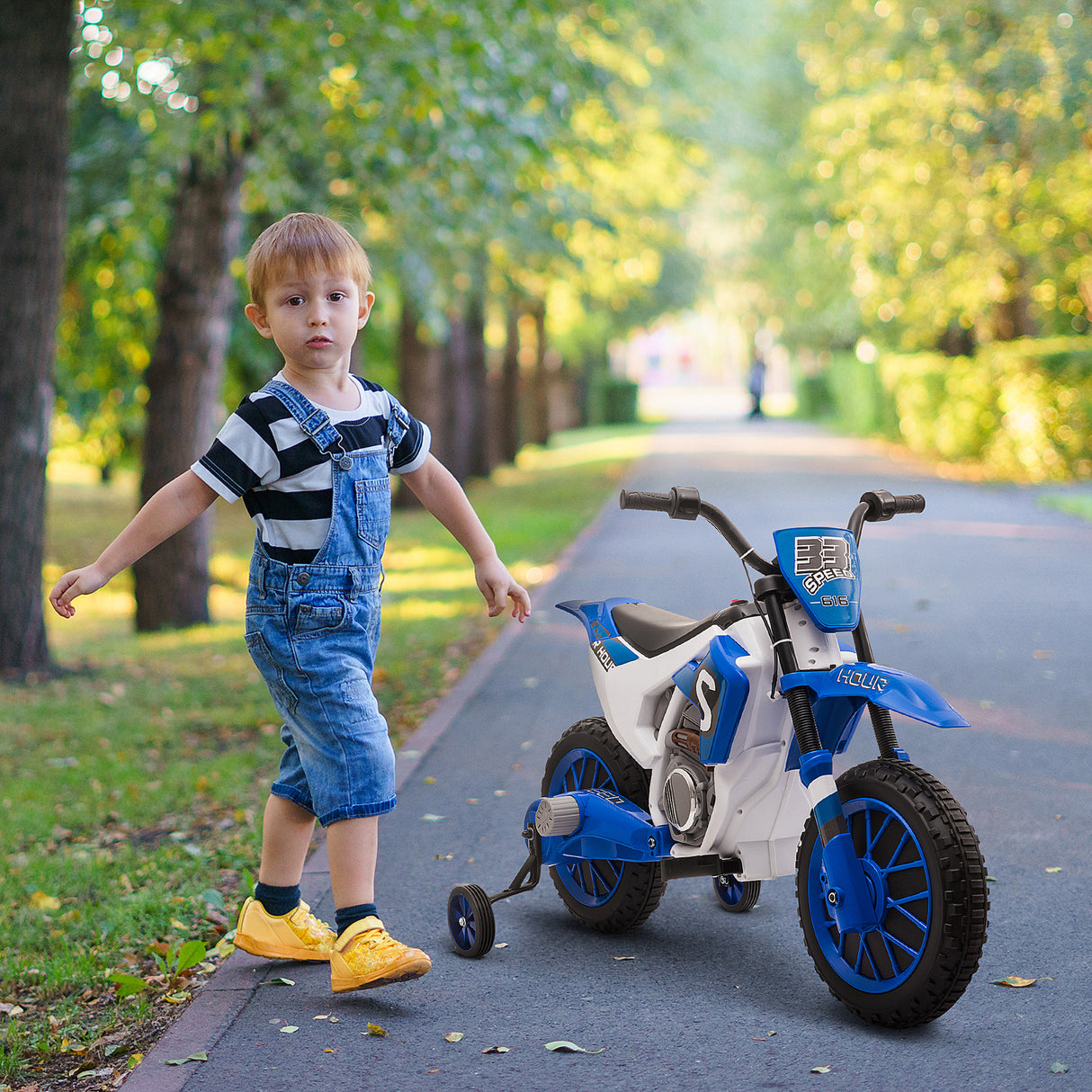 easycomfort easycomfort moto da cross elettrica per bambini da 3 5 anni blu