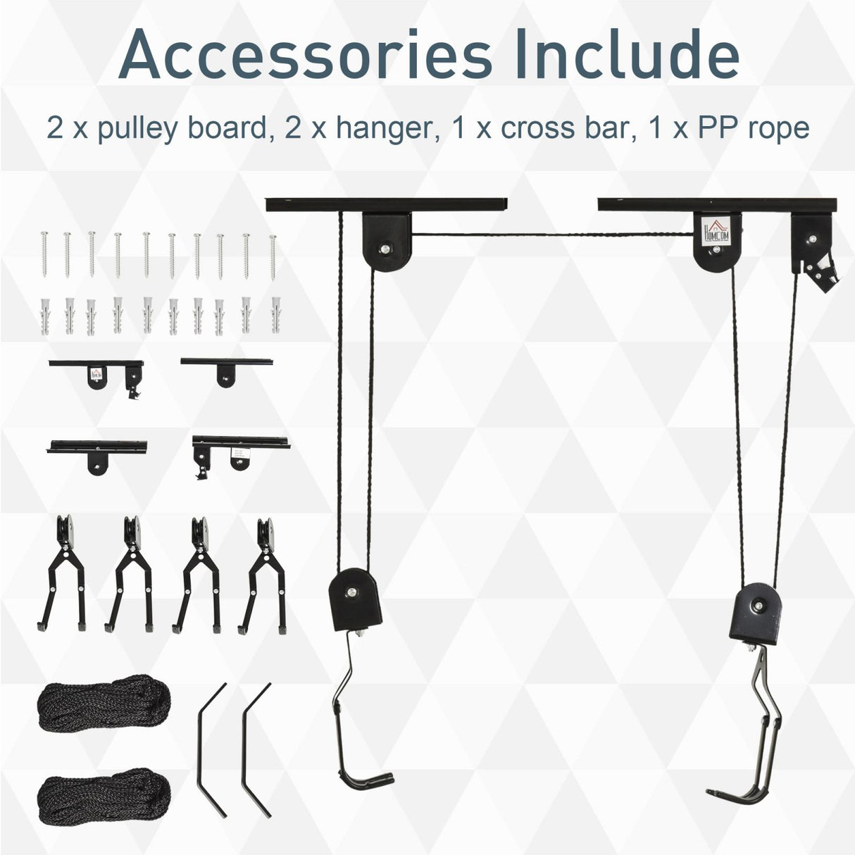 easycomfort easycomfort paranco per bici sistema di puleggia ganci max carico 20kg in acciaio pp ean 8054111840644