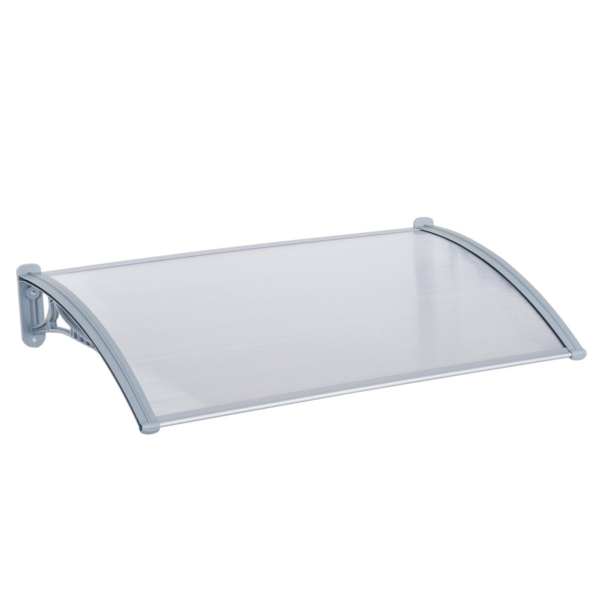 easycomfort easycomfort pensilina tettoia in pvc alveolare resistente e alluminio 140x70x21cm ean 8054144137711