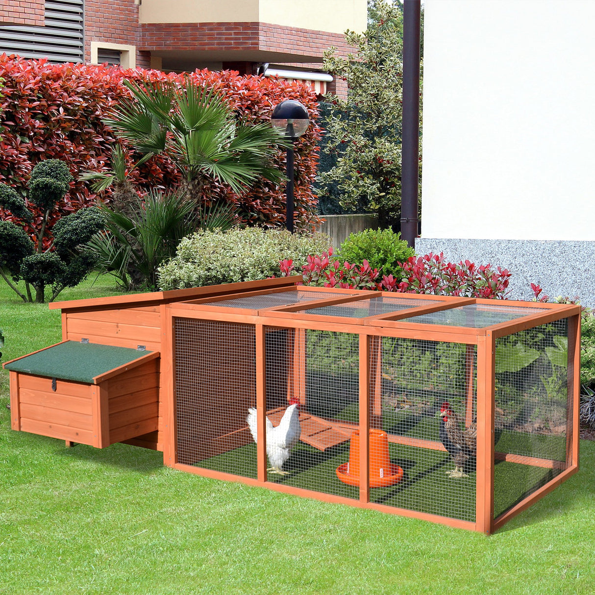 easycomfort easycomfort pollaio in legno per galline casetta con tetto apribile e spazio esterno