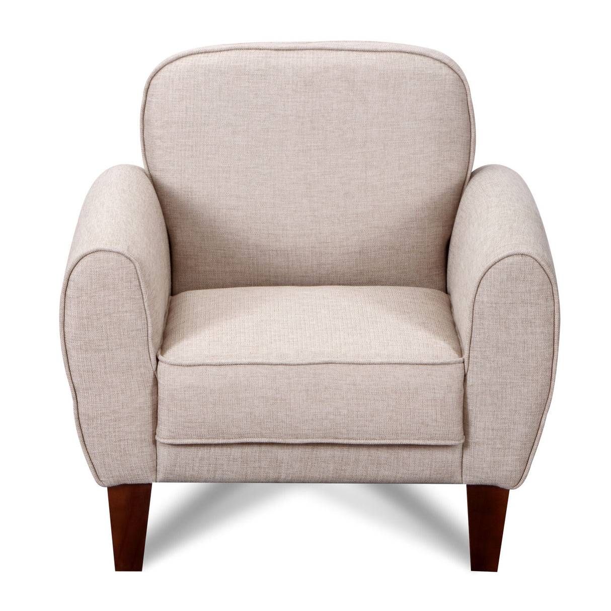 easycomfort easycomfort poltrona classica con braccioli imbottita in tessuto di lino crema 84x65x82 4cm ean 8054144136530