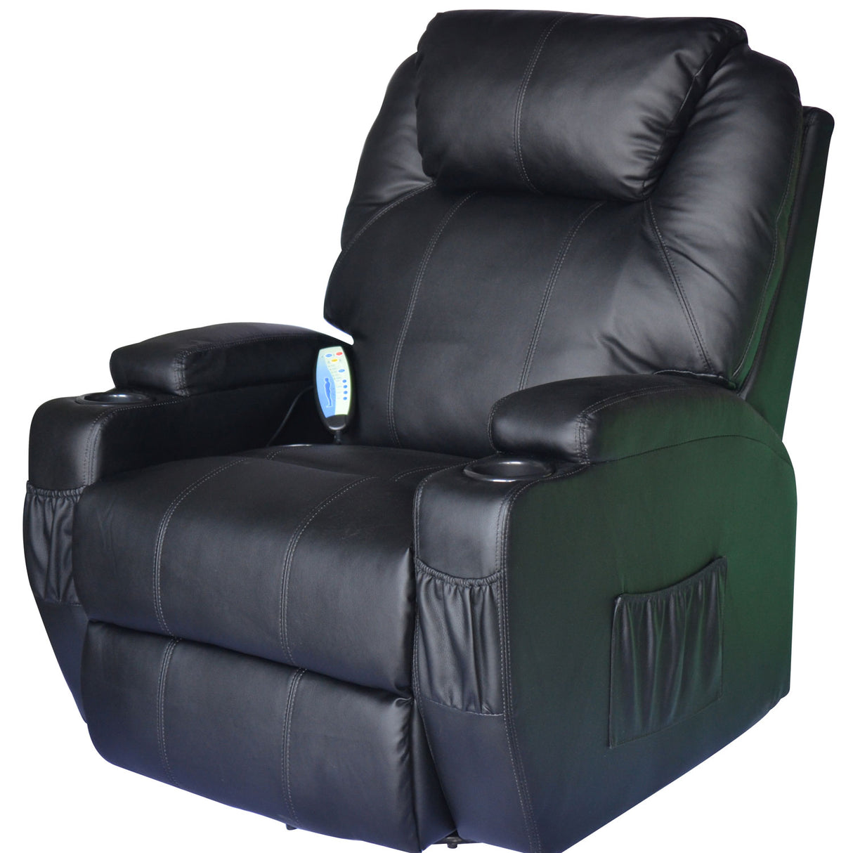 easycomfort easycomfort poltrona reclinabile massaggiante riscaldabile in ecopelle nero ean 8054144137513