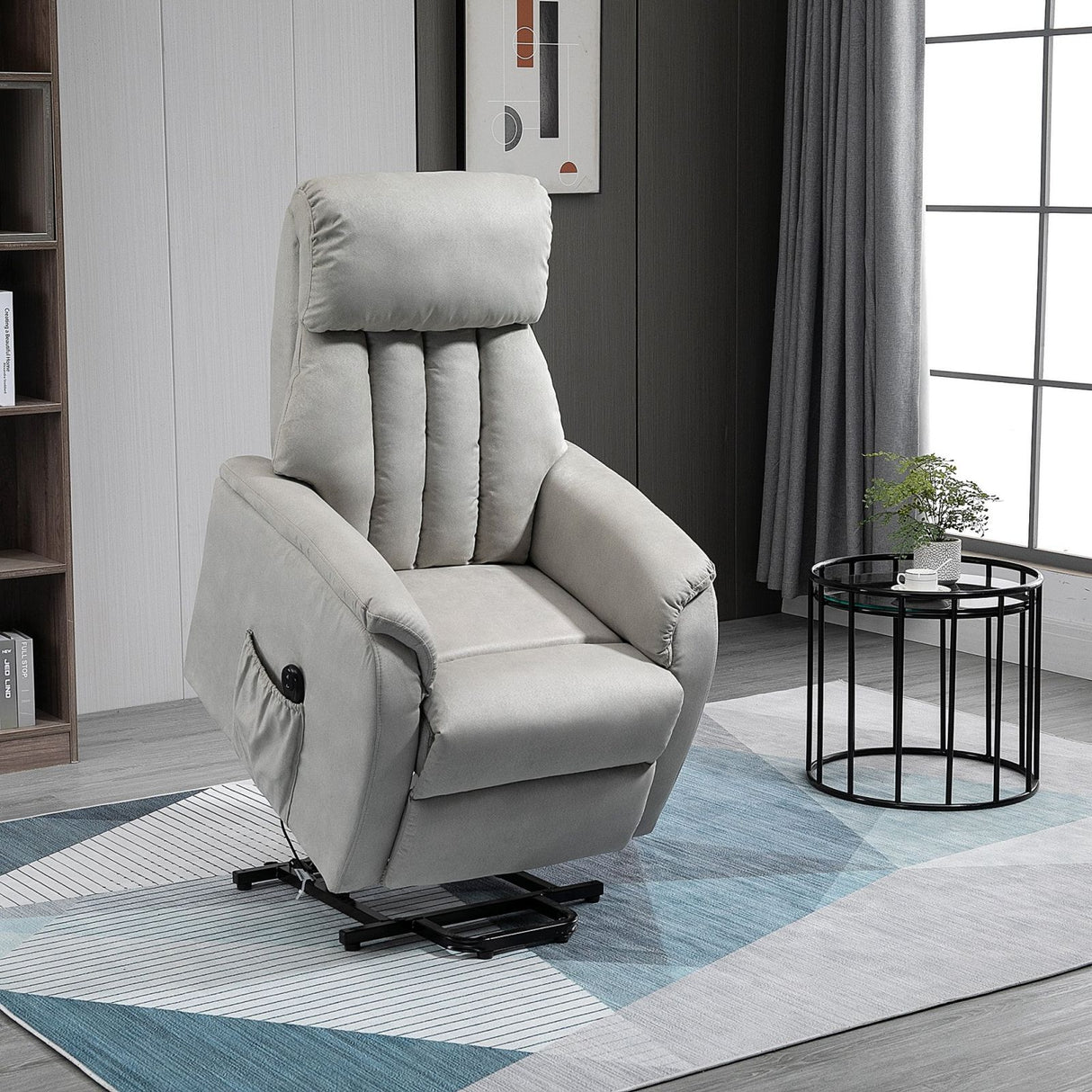 easycomfort easycomfort poltrona relax elettrica alzapersona con telecomando reclinabile 150 in tessuto grigio