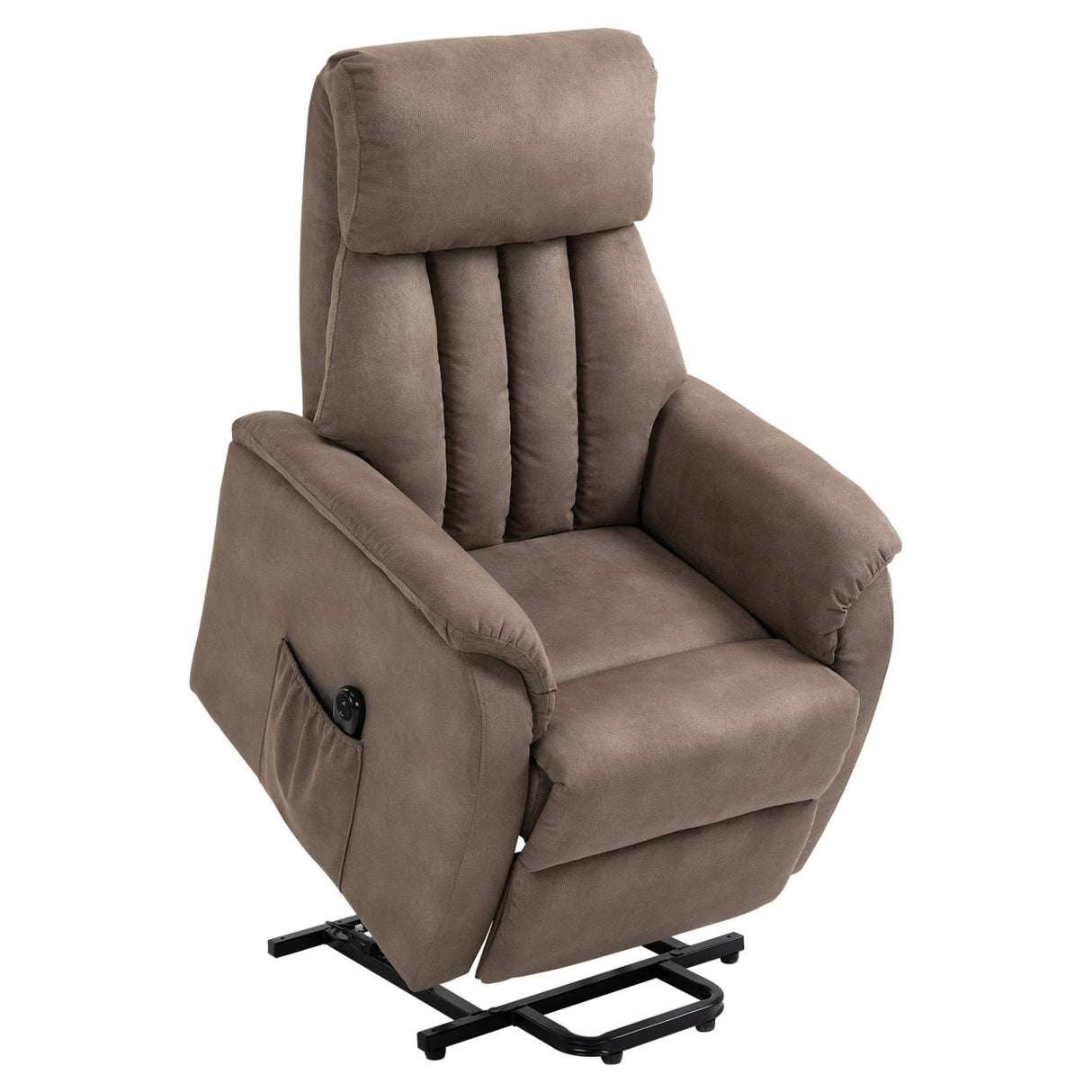 easycomfort easycomfort poltrona relax elettrica alzapersona con telecomando reclinabile 150 in tessuto marrone