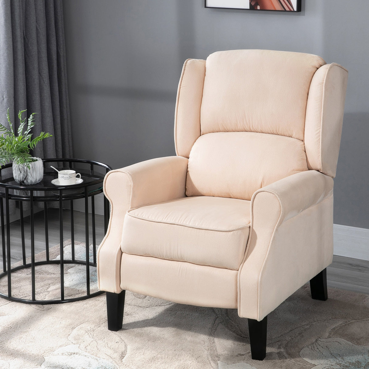 easycomfort easycomfort poltrona relax massaggiante reclinabile con telecomando 78x83x101cm crema