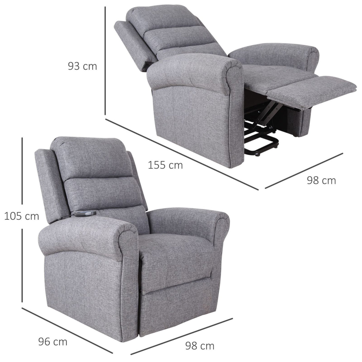 easycomfort easycomfort poltrona relax massaggiante riscaldante con sistema alzapersona grigio ean 8054144134888