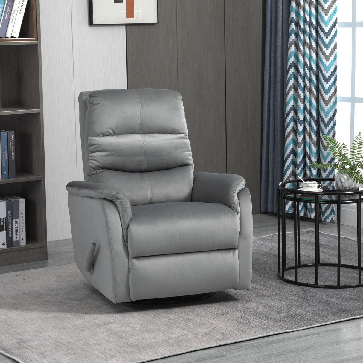 easycomfort easycomfort poltrona relax moderna in tessuto grigio con schienale reclinabile 140 ean 8055776911656