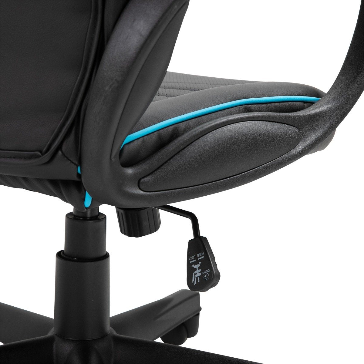 easycomfort easycomfort poltrone da ufficio con rivestimento in pelle pu premium design ergonomico nera e blu ean 8054144130804