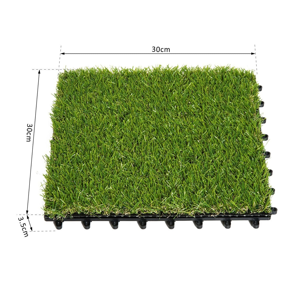 easycomfort easycomfort prato sintetico per giardino set di 10pz 30x30cm verde scuro ean 8054111844932