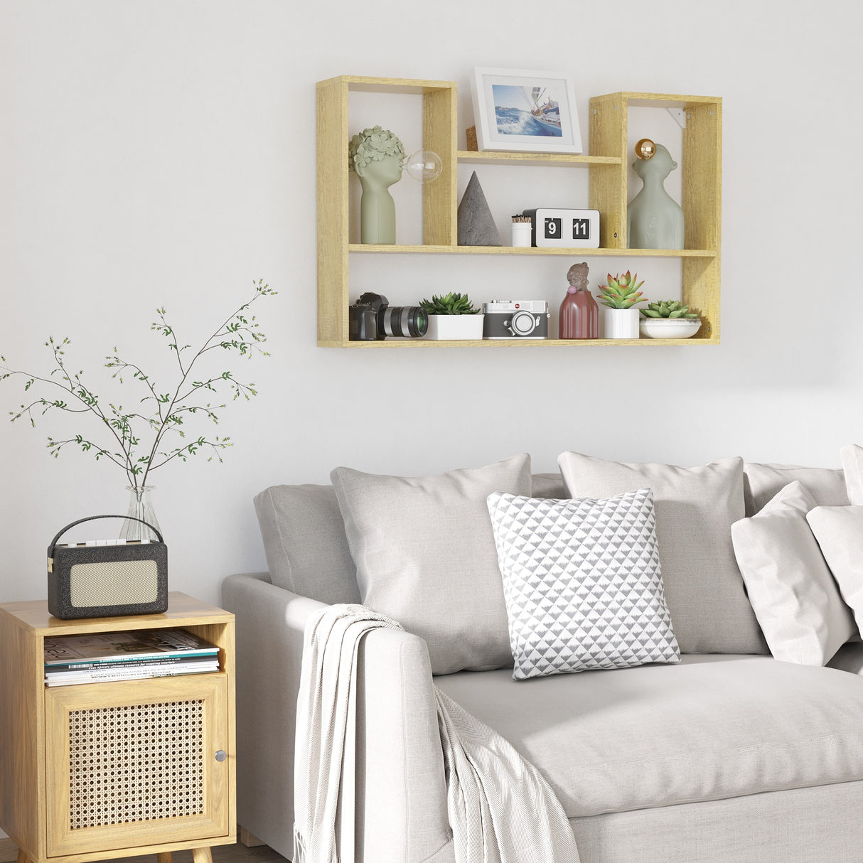 easycomfort easycomfort scaffale in legno truciolato a 4 ripiani per soggiorno camera da letto cucina e ingresso 100x15x60 cm