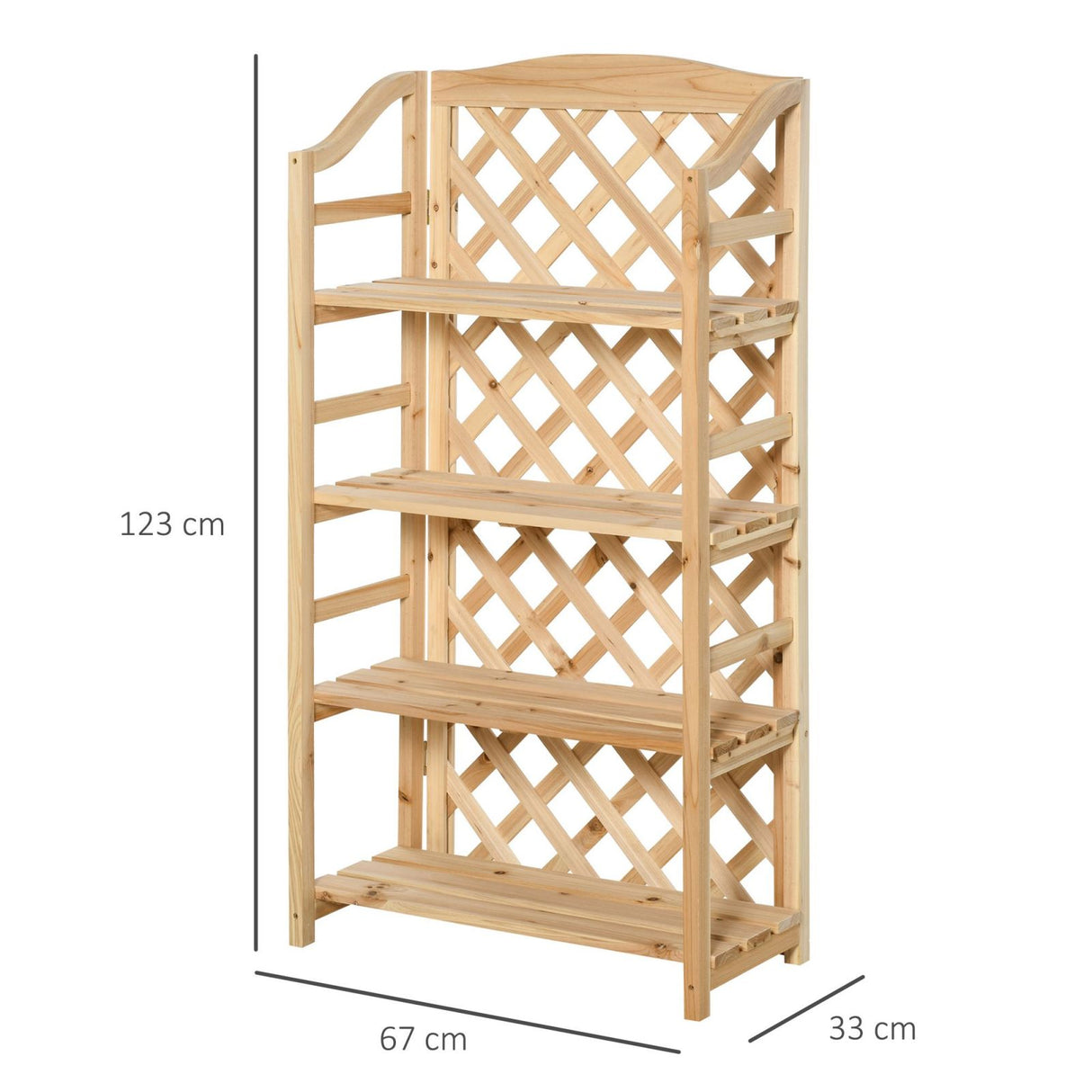 easycomfort easycomfort scaffale portapiante pieghevole con 4 mensole regolabili in legno ean 8054111849869