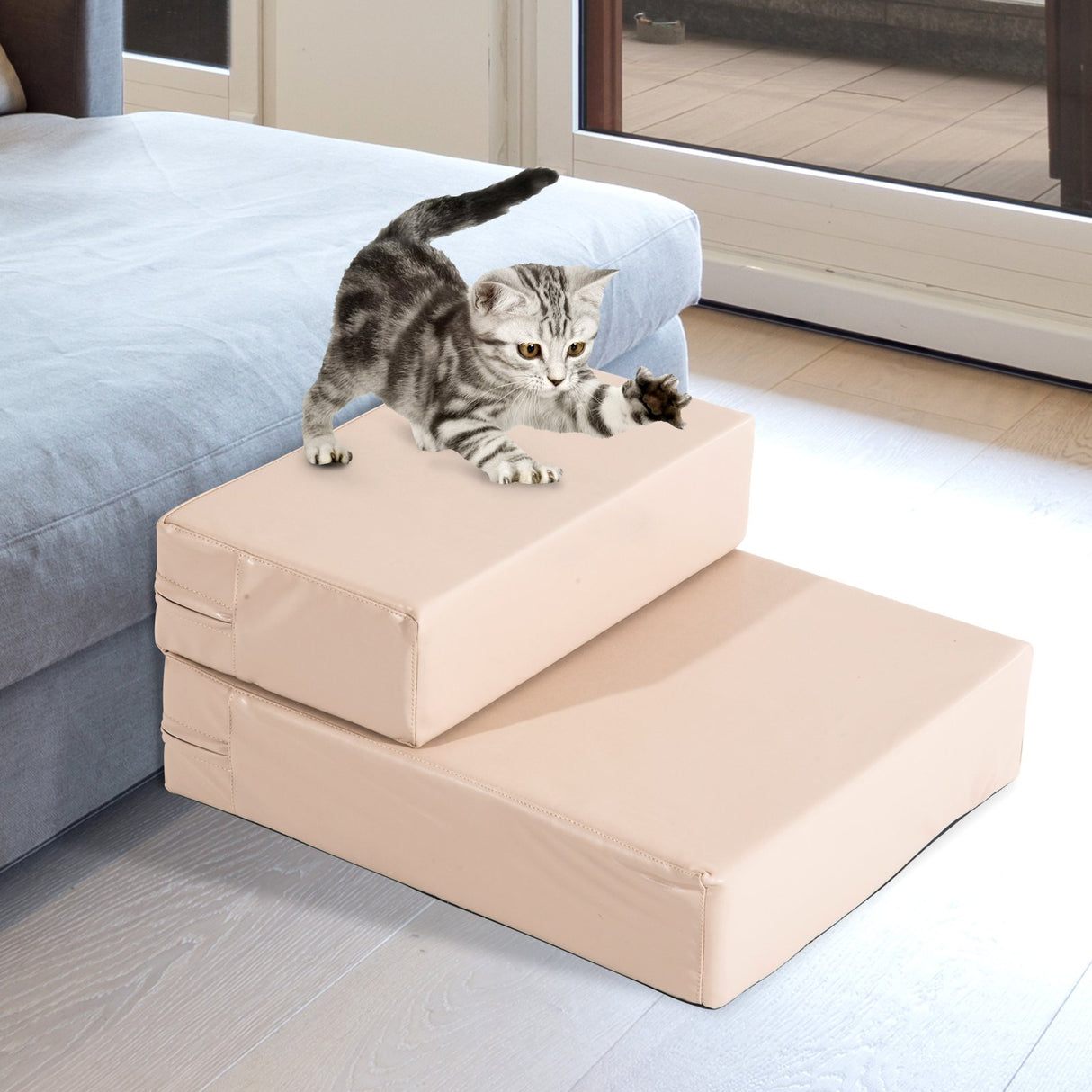 easycomfort easycomfort scaletta per cani e gatti materassino 2 in 1 beige 67x39x10cm ean 8054111849784