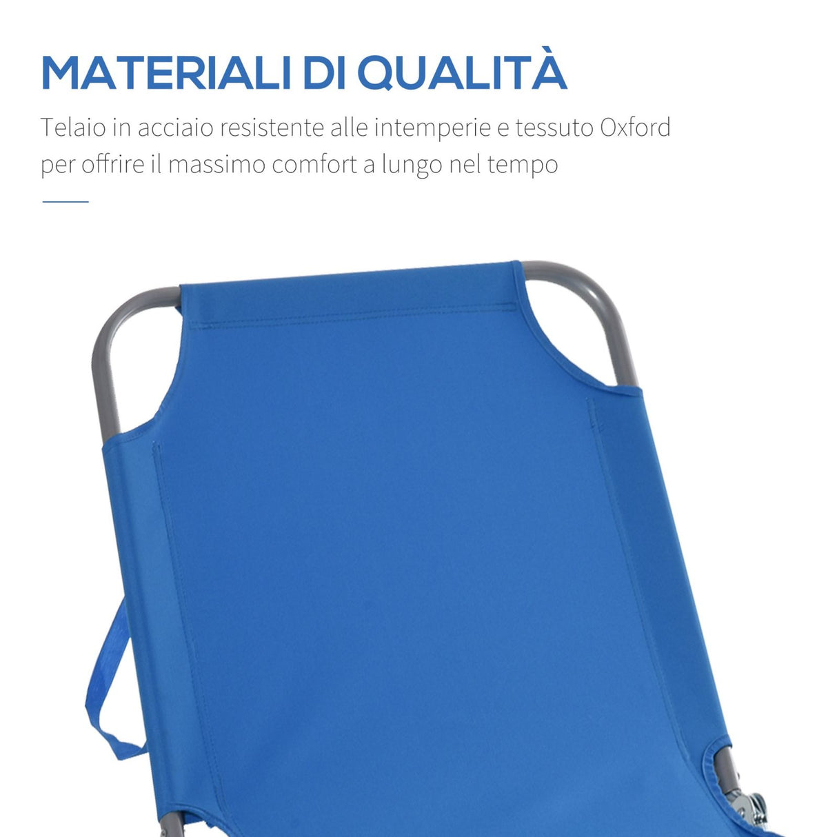 easycomfort easycomfort sdraio da giardino pieghevole in metallo e tessuto oxford lettino prendisole traspirante blu ean 8054111845281