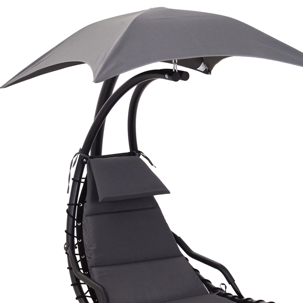 easycomfort easycomfort sdraio sospesa da giardino lettino sospeso con tettuccio grigio scuro ean 8055776911144