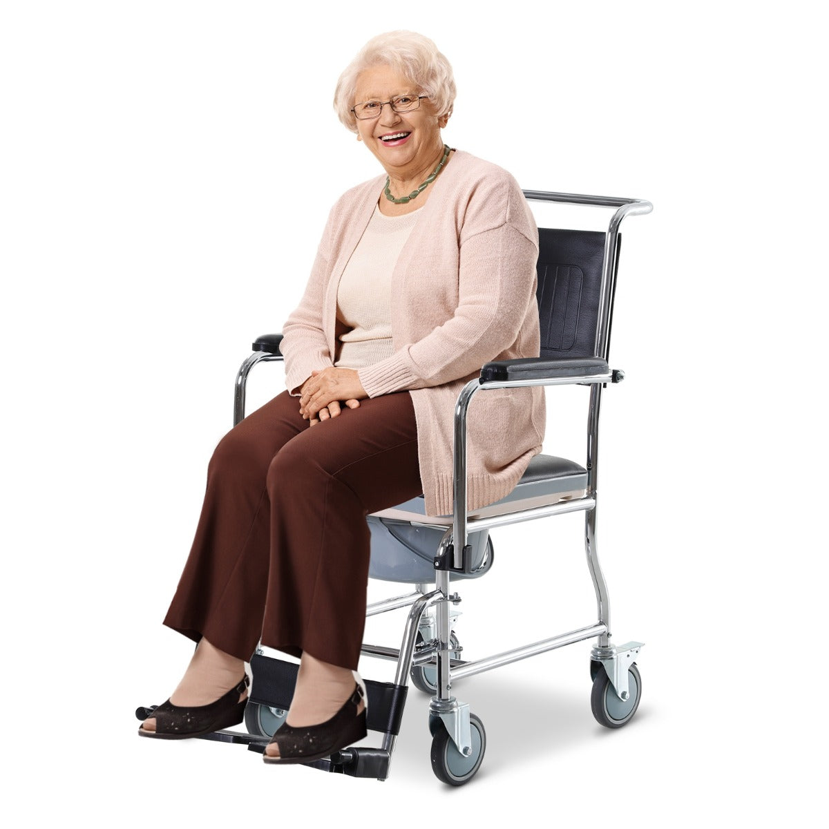 easycomfort easycomfort sedia a rotelle comoda wc con vaso rimovibile ean 8055776915890