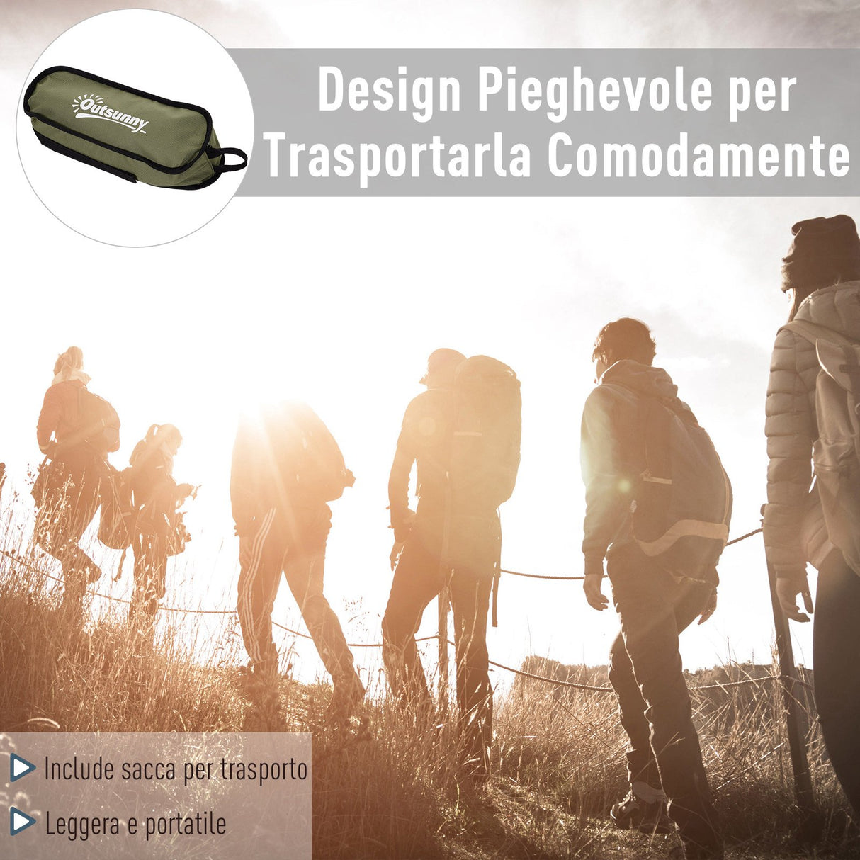 easycomfort easycomfort sedia da campeggio pieghevole con sacca da viaggio verde ean 8054111844666