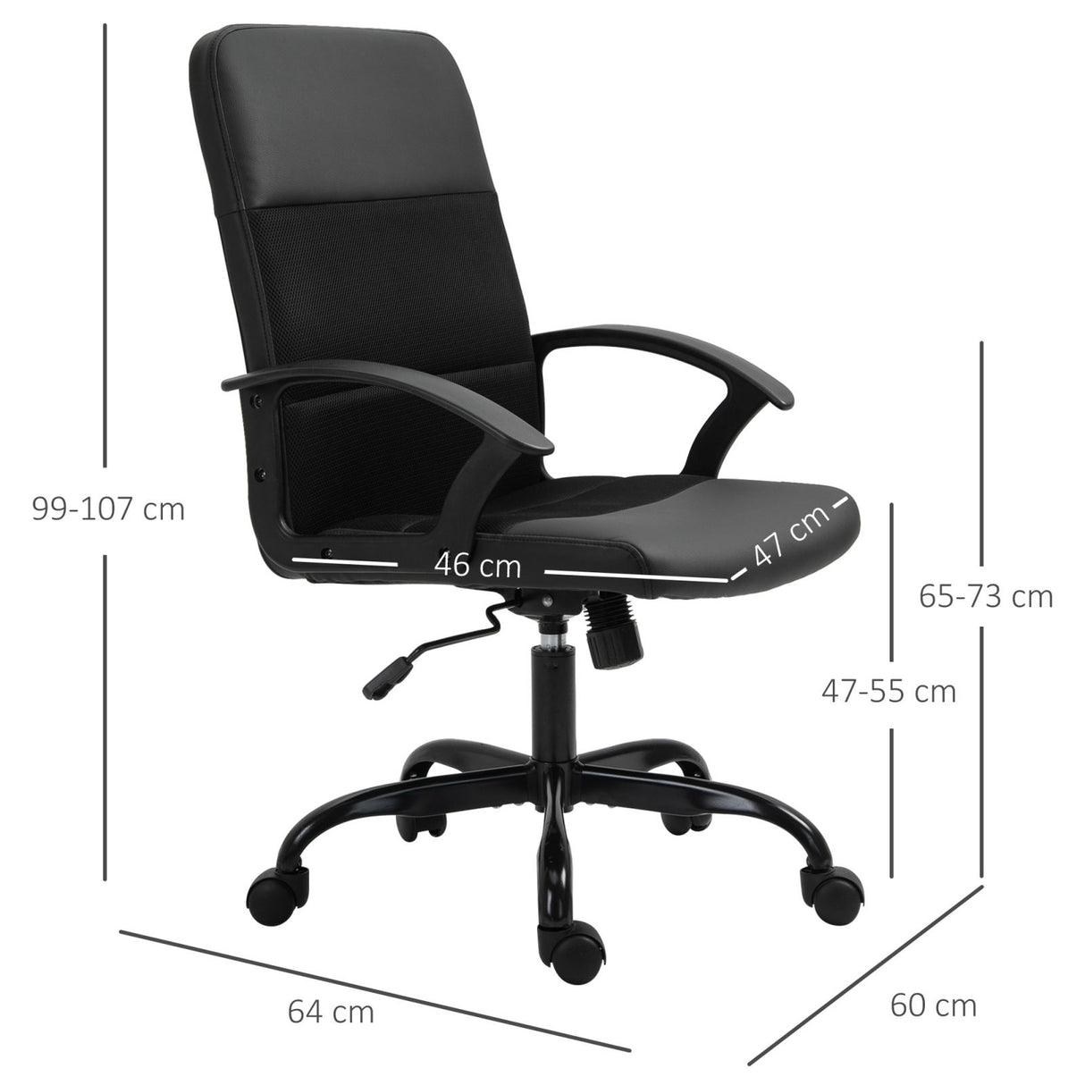 easycomfort easycomfort sedia da ufficio ergonomica in tessuto nero girevole con ruote ean 8054111848954