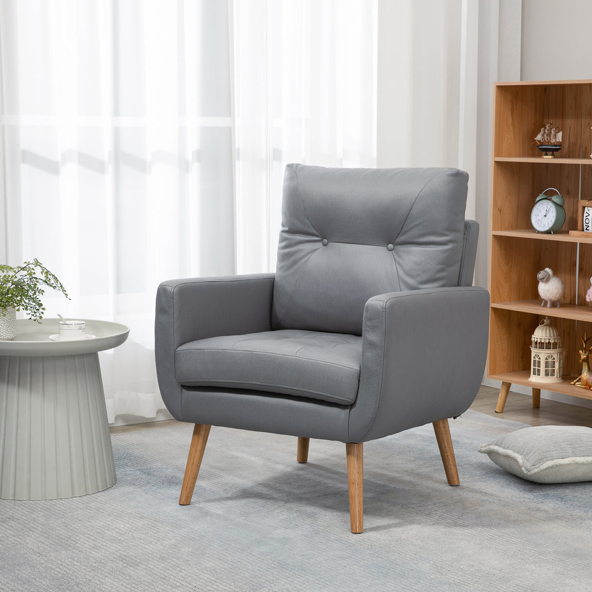 easycomfort easycomfort sedia moderna per soggiorno e camera da letto con seduta imbottita e tessuto in microfibra 72x73x94 cm grigia