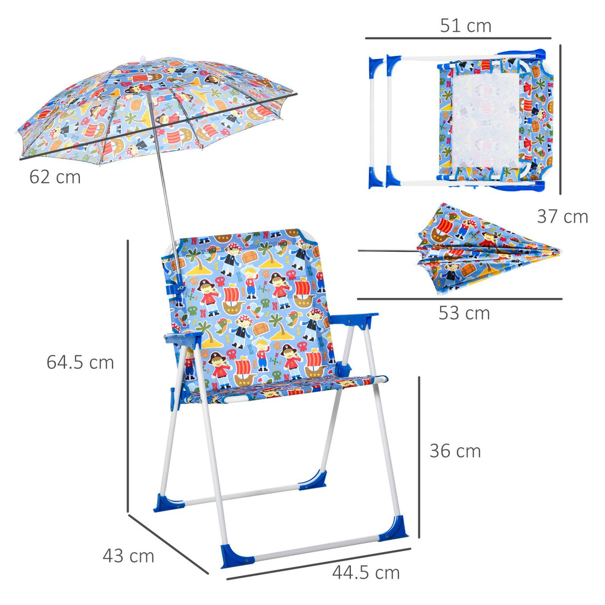 easycomfort easycomfort sedia pieghevole per bambini con ombrello parasole per giardino spiaggia campeggio 44 5x43x64 5cm ean 8054111843973