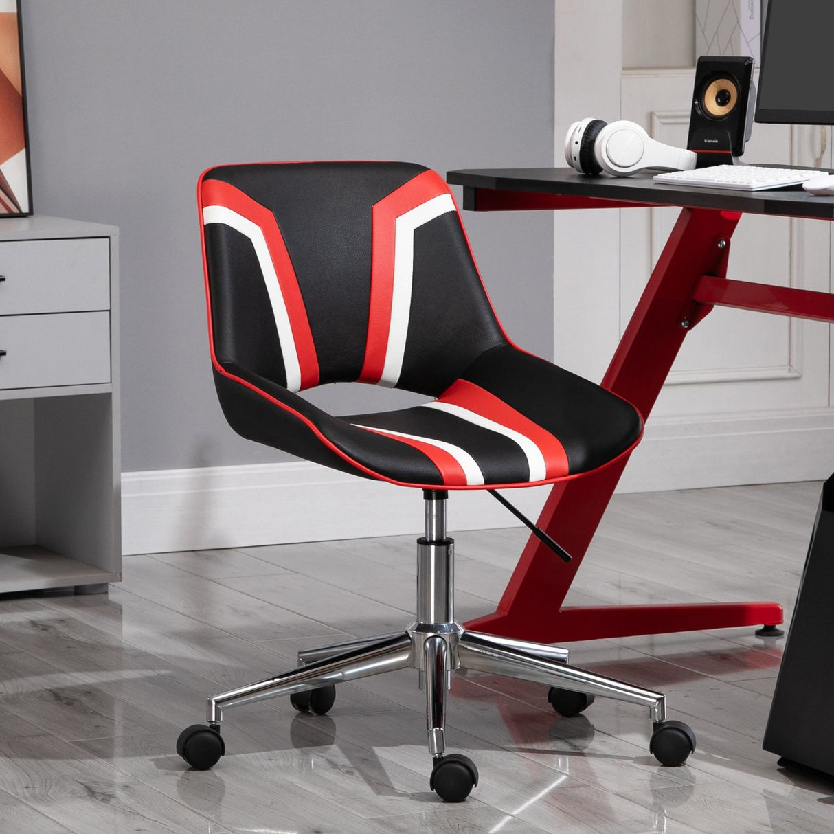 easycomfort easycomfort sedia sgabello da ufficio stile gaming girevole e regolabile in similpelle ean 8054144138619