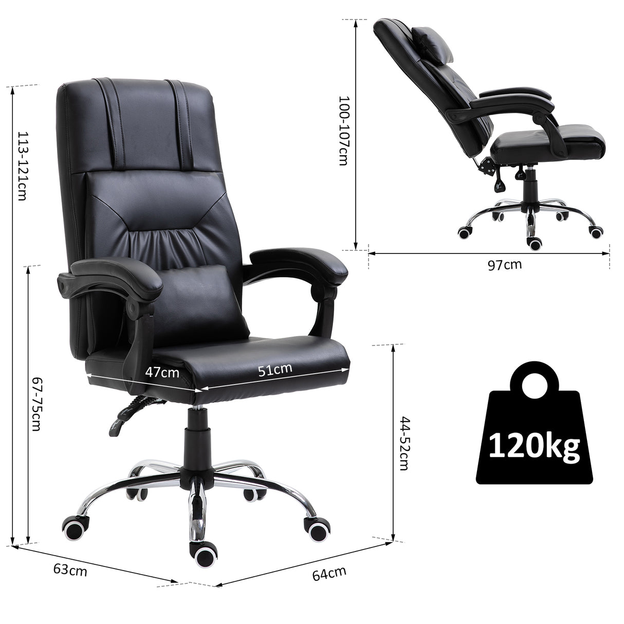easycomfort easycomfort sedia ufficio con braccioli sedie da gaming ergonomiche sedia scrivania con cuscino rimovibile massaggiante in ecopelle nero ean 8054144134086