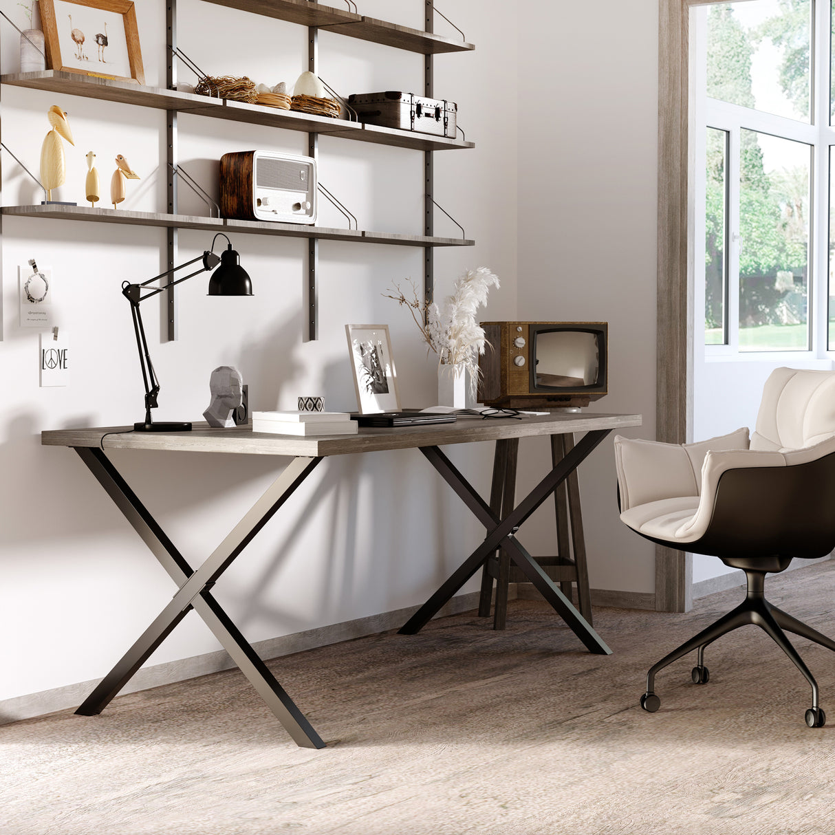 easycomfort easycomfort set 2 pezzi gambe per tavolo in acciaio a x piedi per tavolo con 16 viti incluse gambe preforate con 4 fori 40x2 5x43cm nero