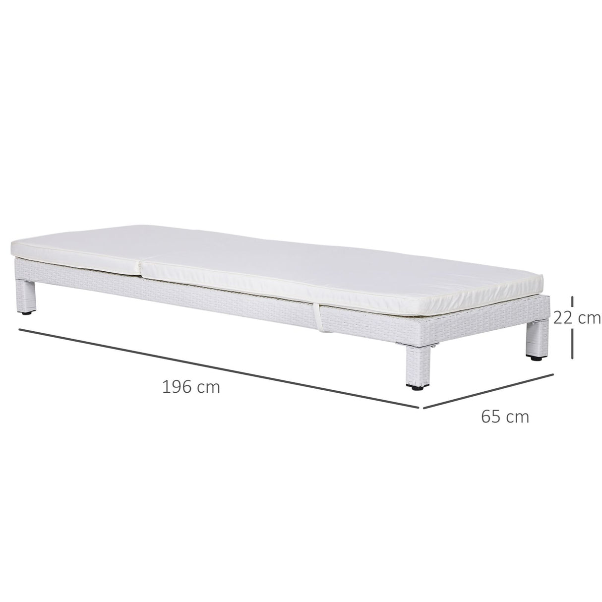 easycomfort easycomfort set 2 sdraio da giardino in pe rattan con cuscino imbottito bianco ean 8055776914060