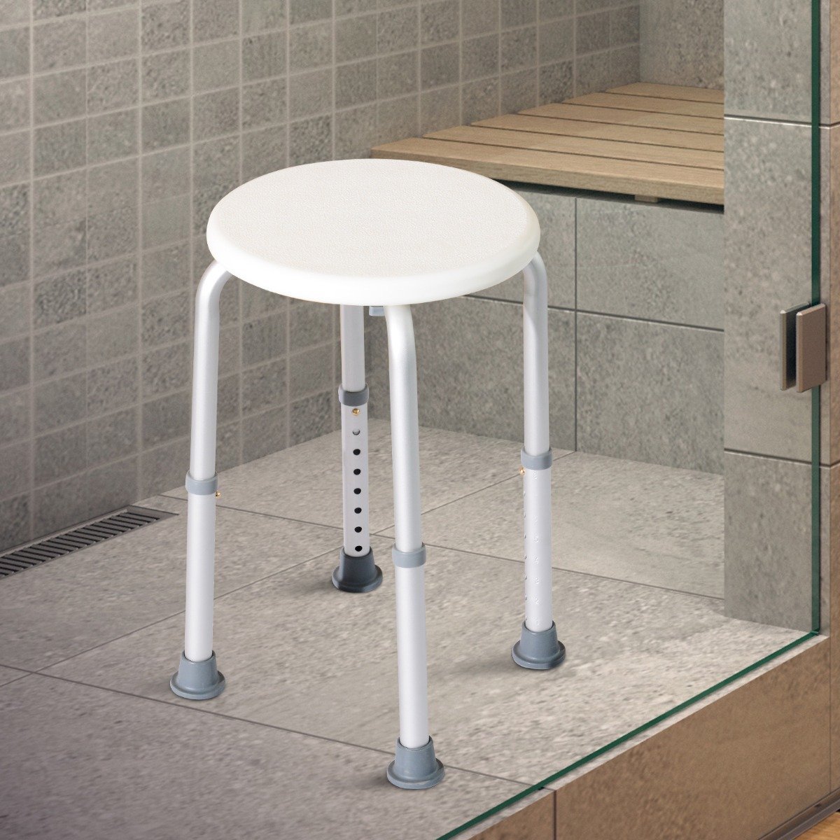 easycomfort easycomfort sgabello per doccia bagno altezza regolabile antiscivolo bianco ean 8054111841252